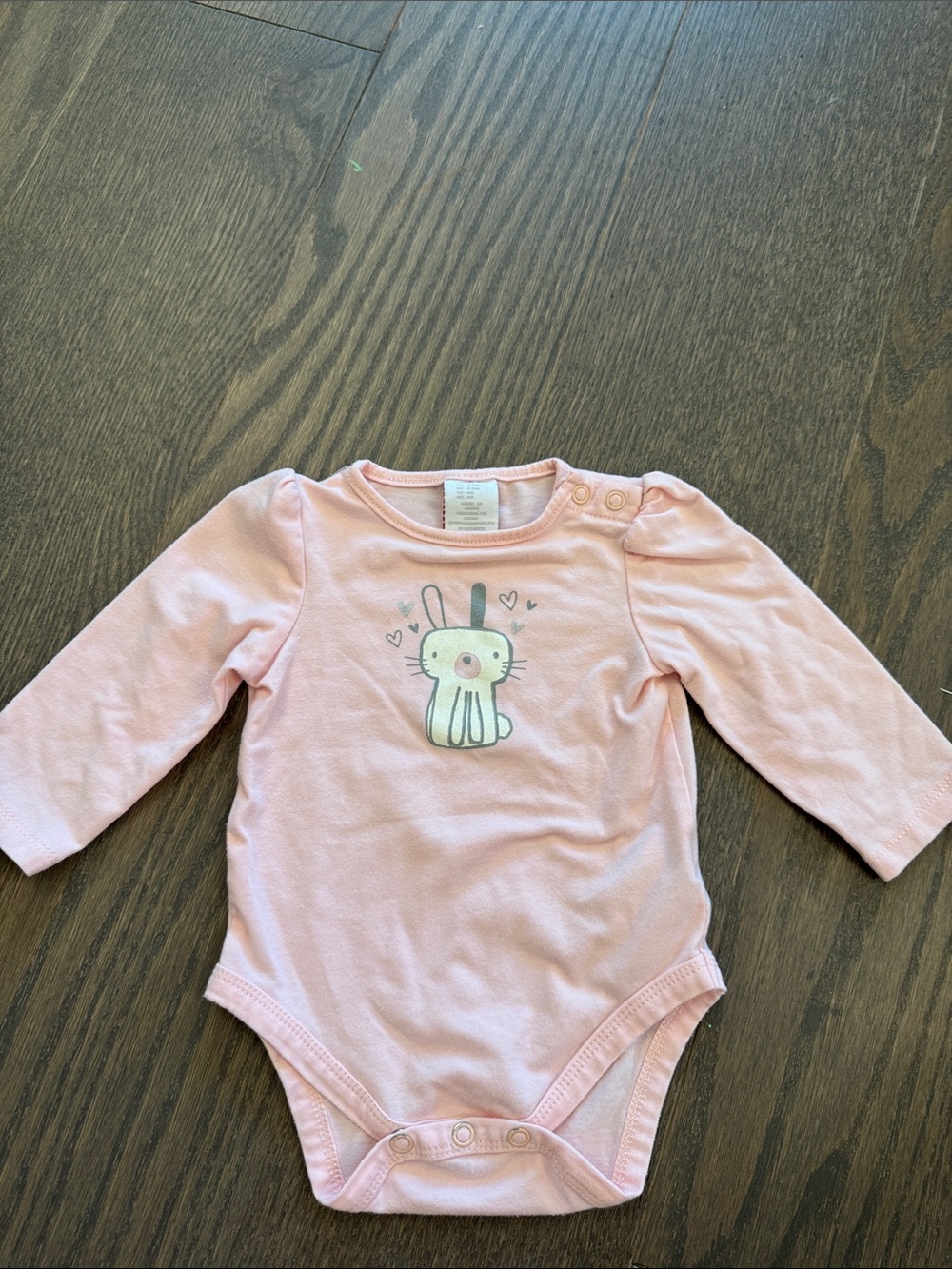 Baby Girls Pink Bunny One-Piece Bodysuit